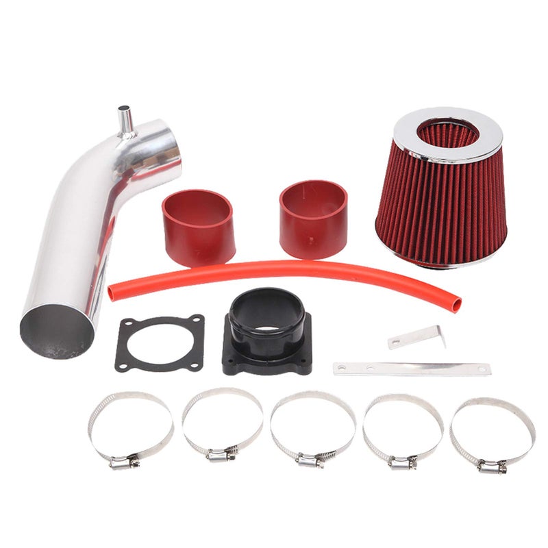 MOOSUN 3 inch Intake Pipe Cold Air Intake with Filter Fit for 2003 2004 2005 2006 Infiniti FX35 G35 & Fit Nissan 350Z 3.5L V6 (Red) - Image 3